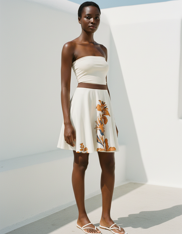 Silk Bloom skater skirts