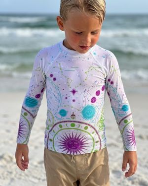 Kids Neon Cosmos Rash Guard bikini — Lolekai