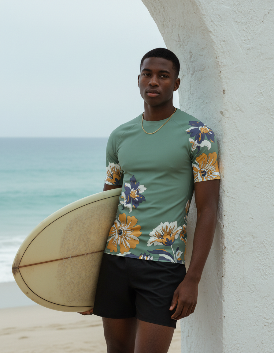 Runway Emerald Elysian Rash Guard Men's Rashguard — Lolekai