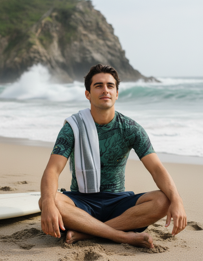 Rashguard — Men's Transformative Teal Ember