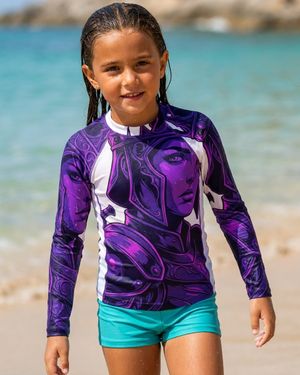 Girls Warrior Queen (White) girls youth rashguards