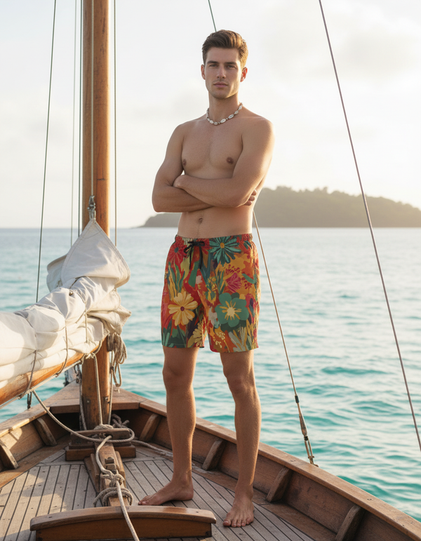 Men's Swim Trunks in Blossom