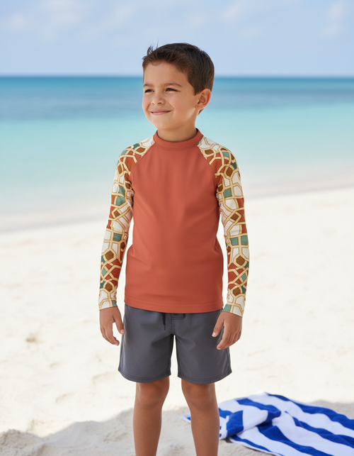 Burnt Sienna Albaicín Rash Guard bikini — Dripper