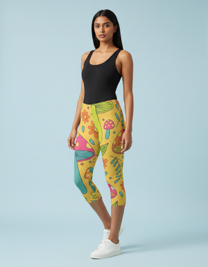 Fungi capri leggings