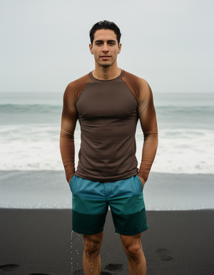 Coffee Bean Chroma Rash Guard Men's Rashguard — Dripper