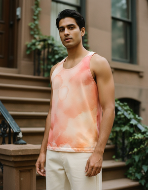 Men's Coral Mosaic tank tops