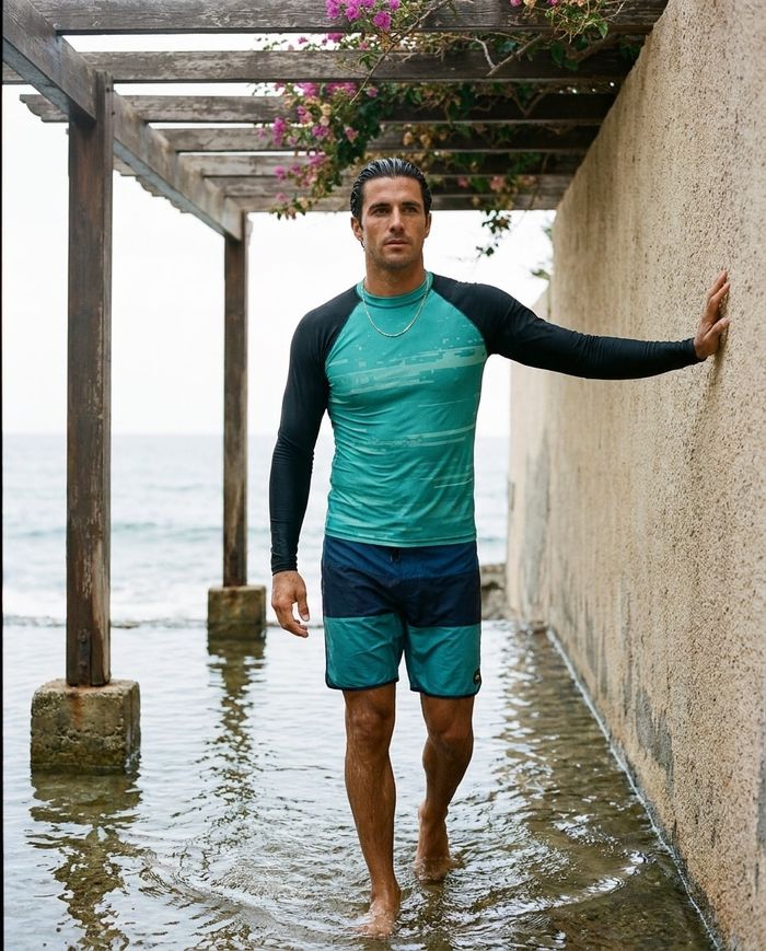 Rashguard — Men's Turquoise Mosaic