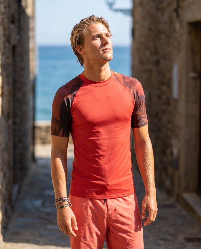 Rashguard — Men's Fiery Red Tropique