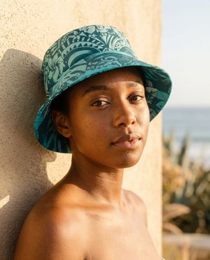 Unisex Turquoise Honua Lehua Bucket Hat Bucket Hat — Lolekai