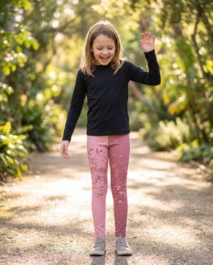 Dusty Rose Mirage girls leggings