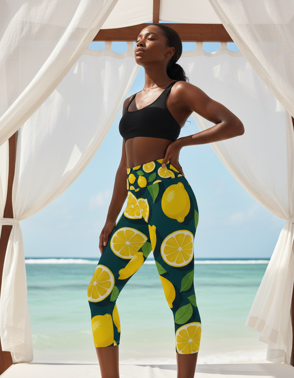 Lemon Collection capri yoga leggings