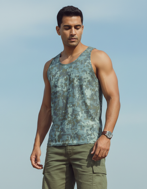 Men's Transformative Teal Veil men's tank tops