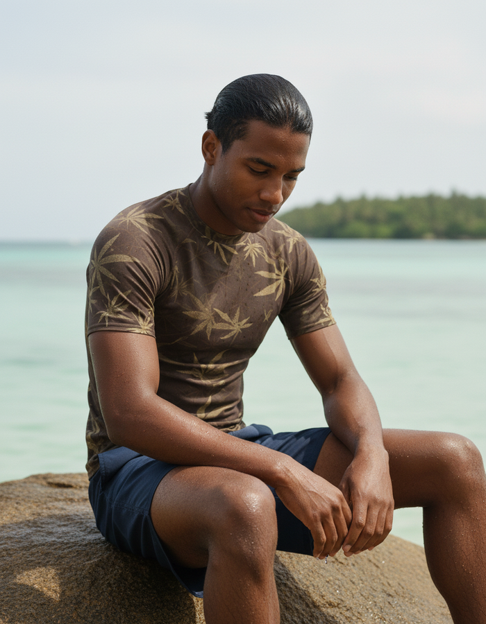Rashguard — Men's Coffee Bean Mizu