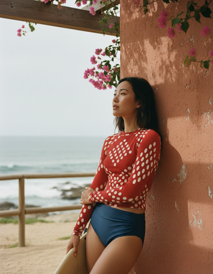 Fiery Red Kumo Rash Guard Women's Rashguard — Dripper