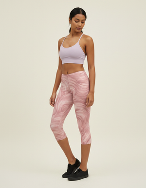 Millennial Pink Lumina capri leggings