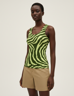Women's Runway Chartreuse Mosaic women's tank tops