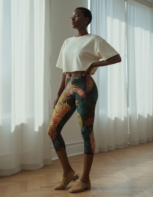 Amaranth Elysium Leggings Capri Leggings — Dripper