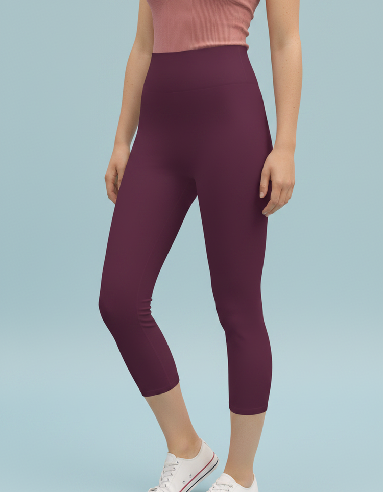 Amaranth Capri Yoga Leggings
