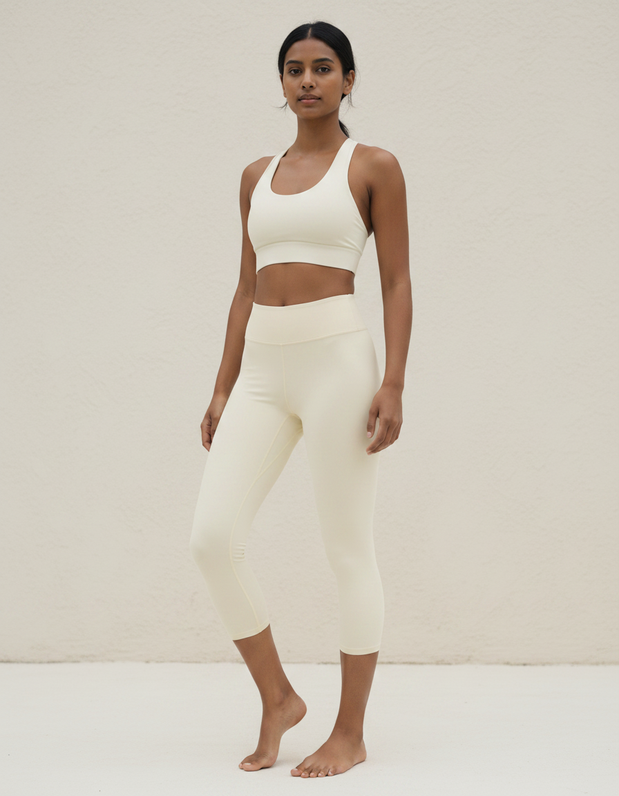 Capri-Yoga Leggings in Eggshell