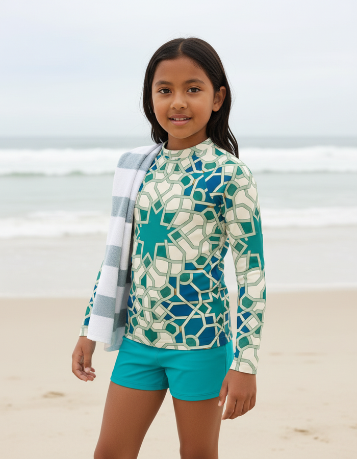Rashguard — Kids Transformative Teal Albaicín