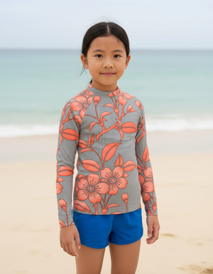 Coral Fusion Kids Rash Guard Kids Rash Guard — Dripper