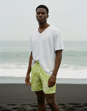 Lime Eclipse Men's Swim Trunks Men's Swim Trunks — Dripper