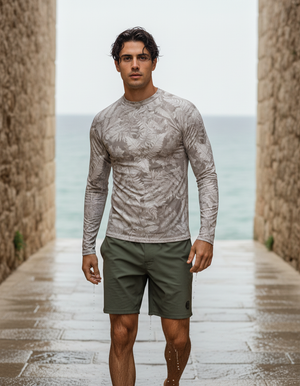 Men's White Onyx Verdant men's short-sleeve rashguards
