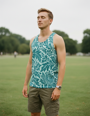 Turquoise Ember Tank Top Men's Tank Top — Dripper
