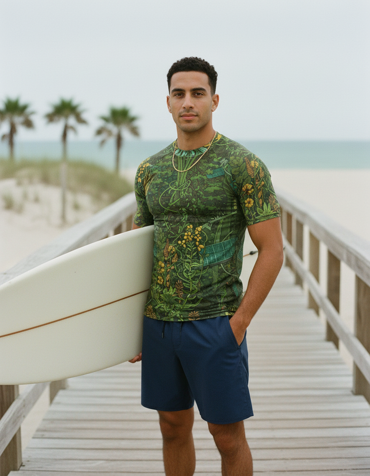 Men's Solarpunk Rash Guard