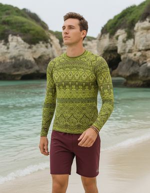 Runway Chartreuse Serenade Rash Guard Men's Rashguard — Dripper