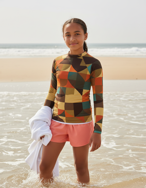 Amaranth Dwell Rash Guard Youth Rash Guard — Dripper