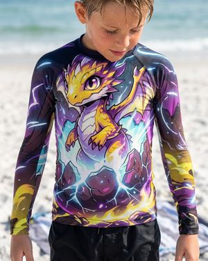 Boys Lightning Baby Dragon boys rashguards