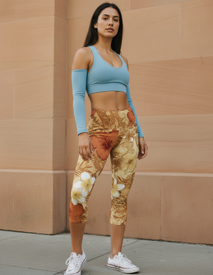 Burnt Sienna Kumu capri leggings