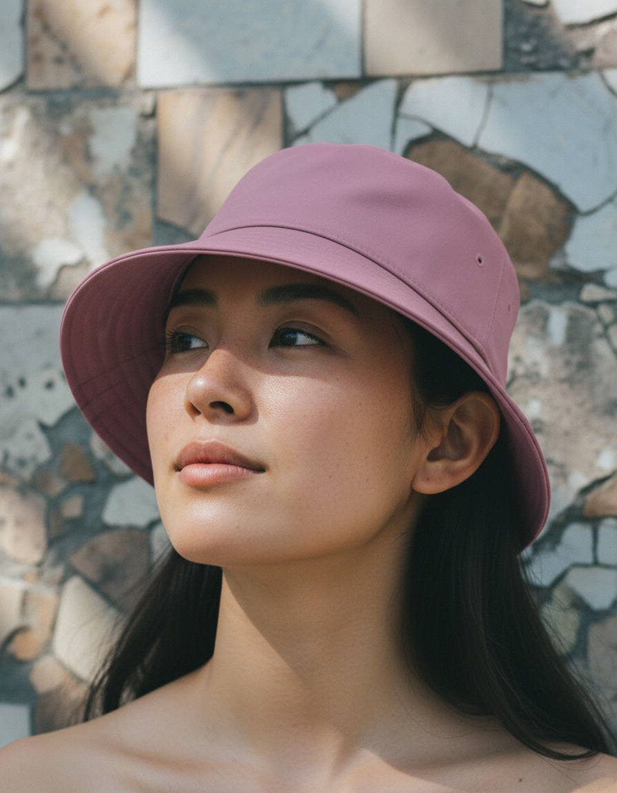 Bucket hat in Mauve