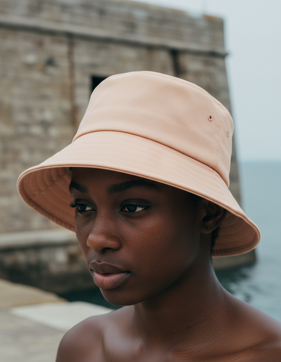 Bucket hat in Apricot
