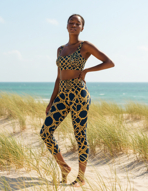 Mosaic Capri Yoga Leggings Capri Yoga Leggings — Dripper