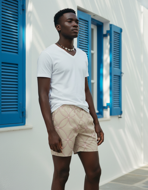 Dusty Rose Aoi men's swim trunks