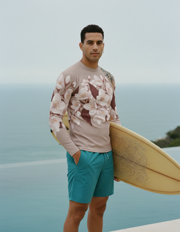 Rashguard — Men's Dusty Rose Serenade