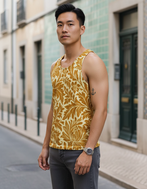 Yellow Ember Tank Top Men's Tank Top — Dripper