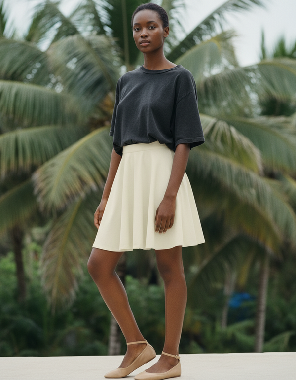 Eggshell Skater Skirt
