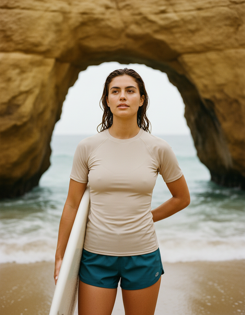 Sand women's short-sleeve rashguards — Lolekai