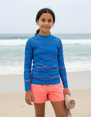 Lava Falls Aqua Rash Guard Youth Rash Guard — Dripper