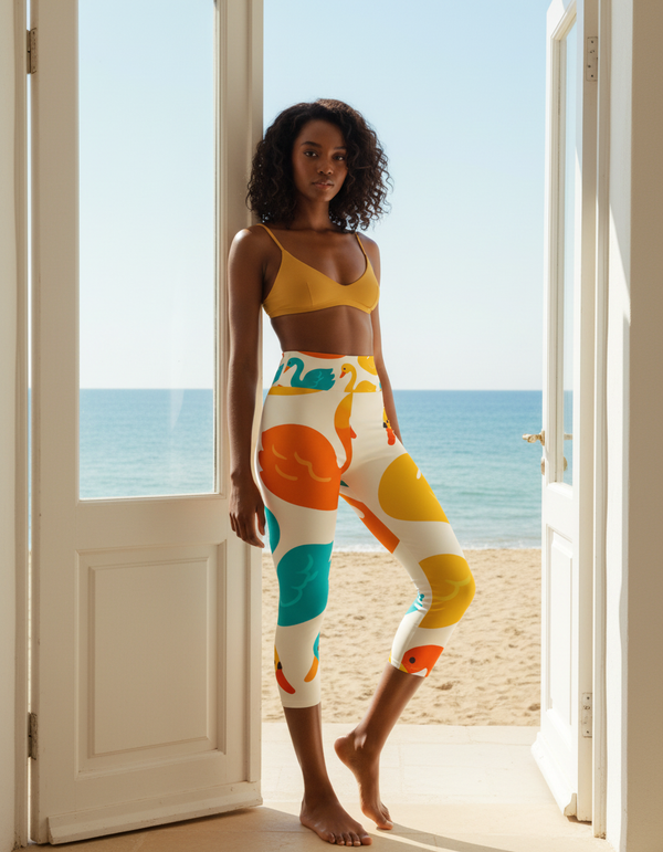 Swan Collection capri yoga leggings