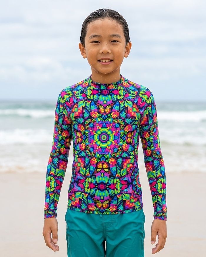 Rashguard — Boys Butterfly Mandala