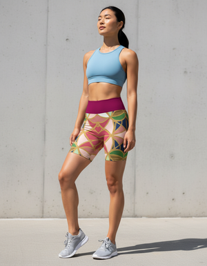 Sakura yoga shorts