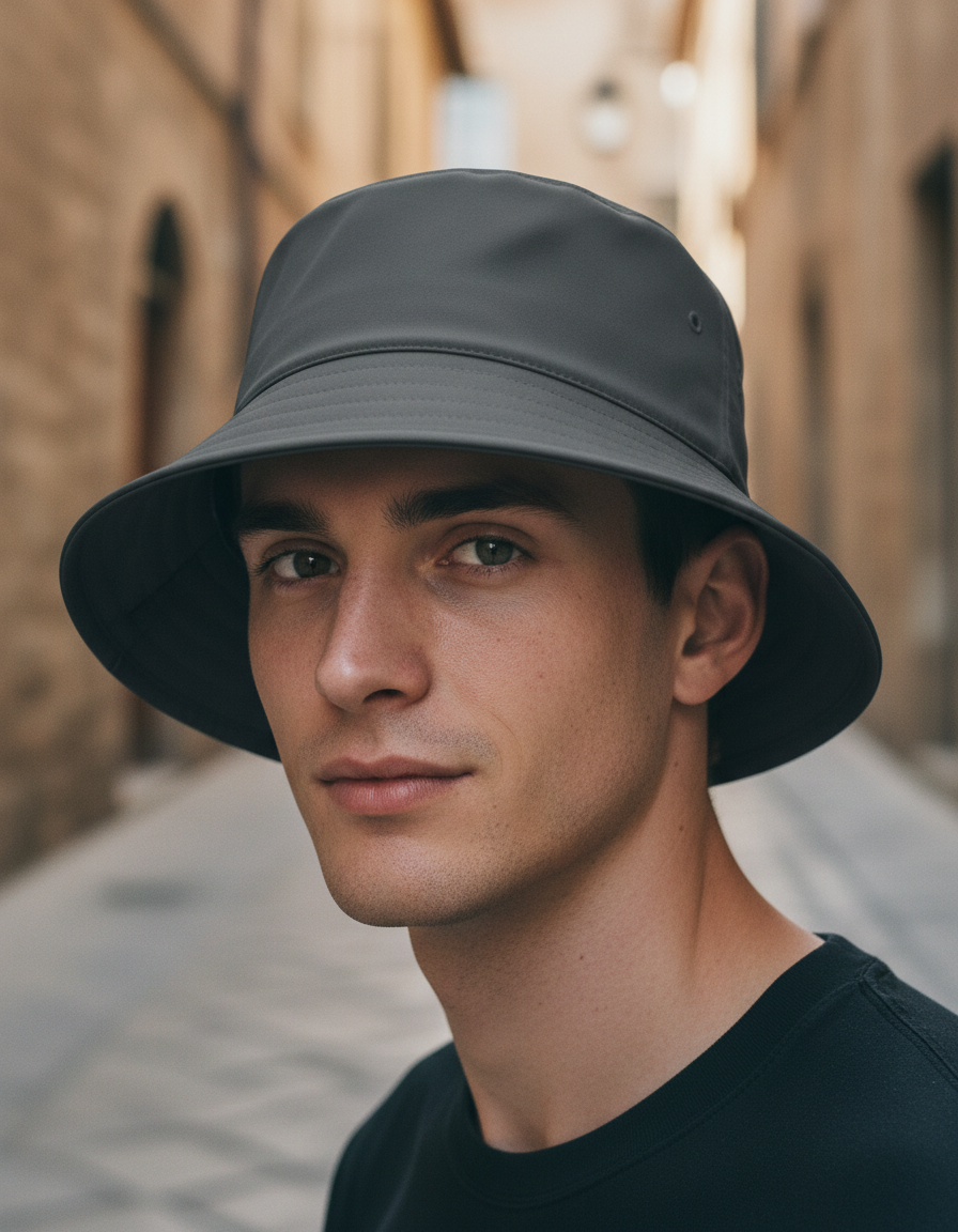 Bucket hat in Gunmetal