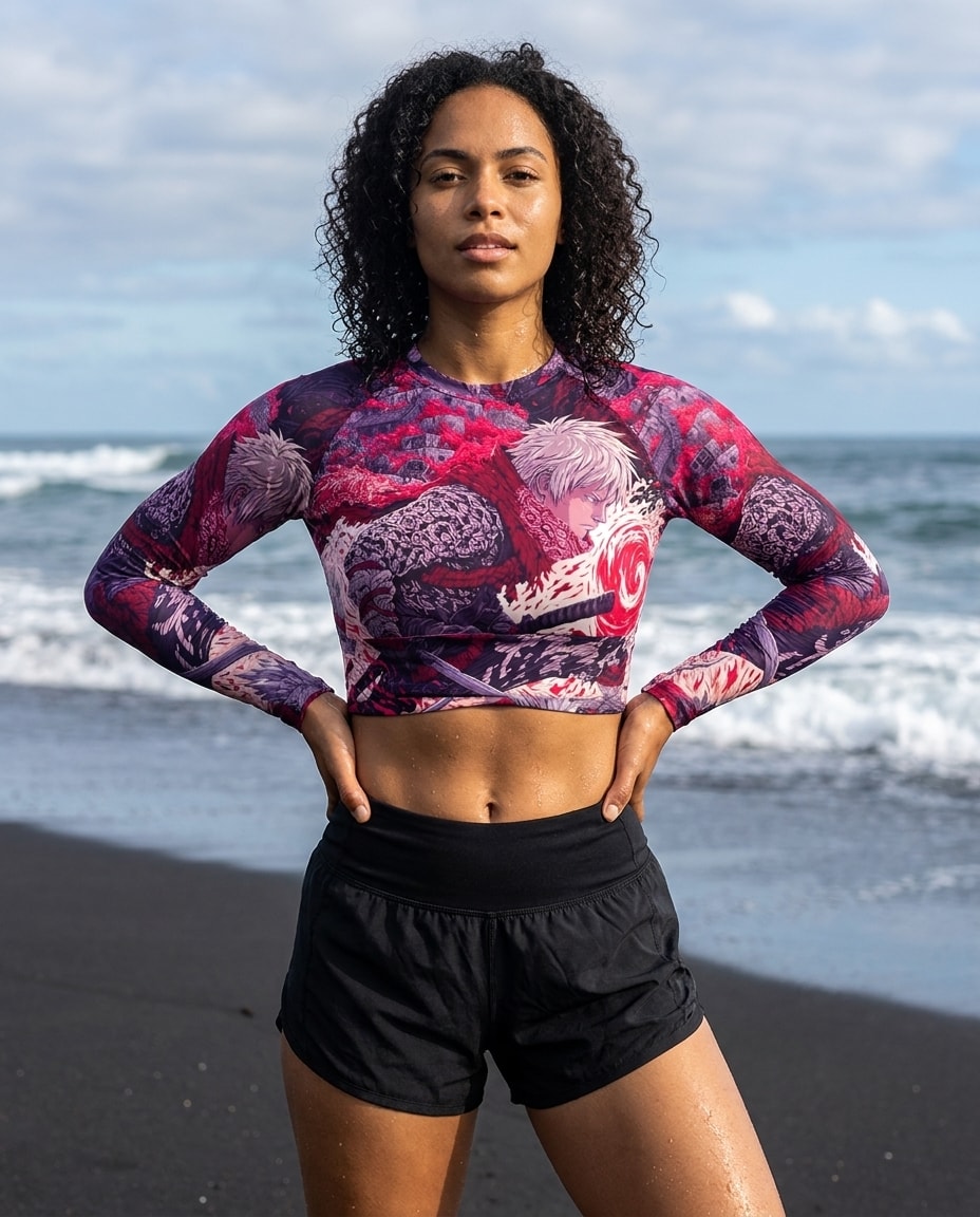 Crop Top in Electric Fuchsia Senjin