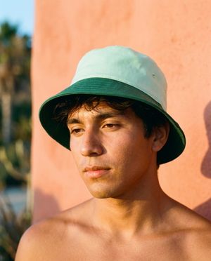 Runway Emerald Moss & Linen bucket hats