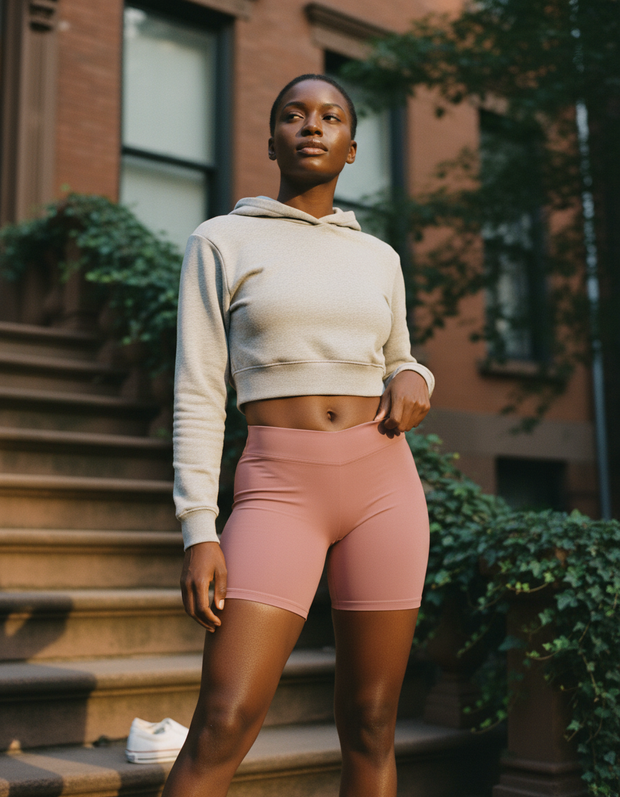 Short Shorts in Dusty Rose