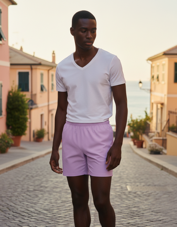 Men's Swim Trunks in Lilac